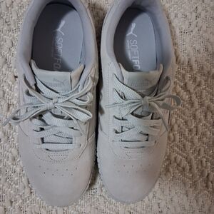 PUMA SoftFoam Light Gray Suede Sneakers